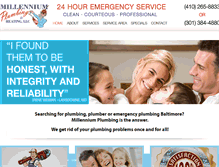 Tablet Screenshot of millennium-plumbing.com